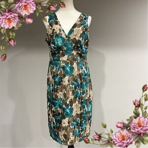 Axcess Brown and Blue Floral Dress
